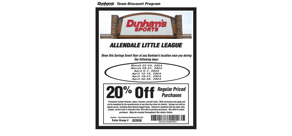 Dunham’s Sports Discount Weekends